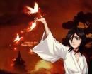 rukia kuchiki apare in primul episod ca un shinigami trimis in lumea oamenilor pentru a elimina